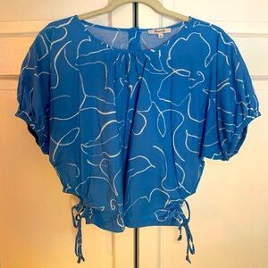 Madewell cropped blue top